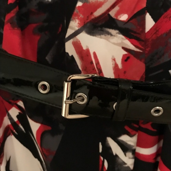 EUC MICHAEL KORS PRINT DRESS w/ACCENT GATHERS SZ 6 - Picture 5 of 6